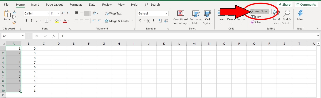 How To Autosum Certain Cells In Excel